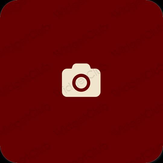 Esteetiline pruun Camera rakenduste ikoonid