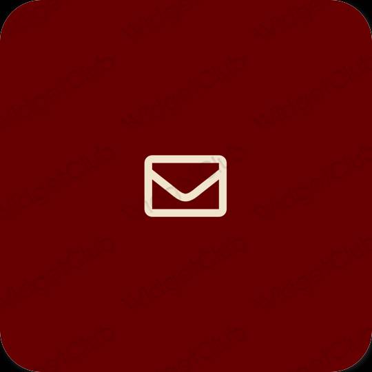 Estetinis rudas Gmail programėlių piktogramos