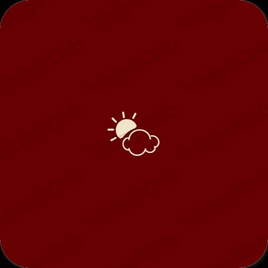 Естетски браон Weather иконе апликација