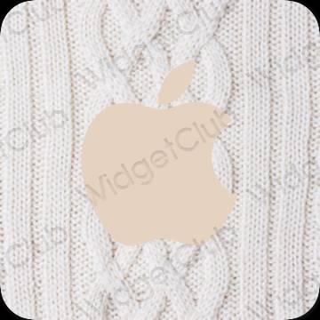 Aesthetic beige Apple Store app icons