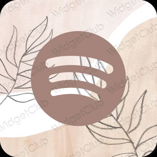 Ästhetisch braun Spotify App-Symbole