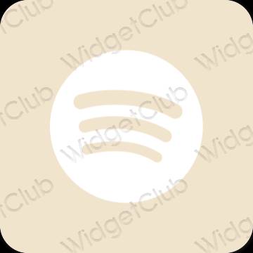 Stijlvol beige Spotify app-pictogrammen