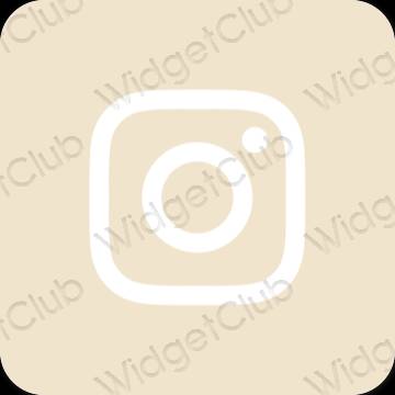 Aesthetic beige Instagram app icons