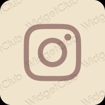 Esthétique beige Instagram icônes d'application