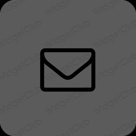 Естетичний сірий Gmail значки програм
