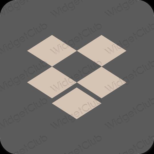 Æstetisk grå Dropbox app ikoner