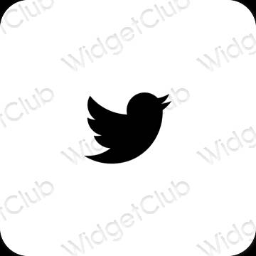 Icônes d'application Twitter esthétiques