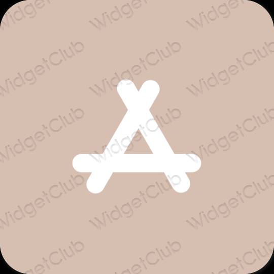 Estético beige AppStore iconos de aplicaciones