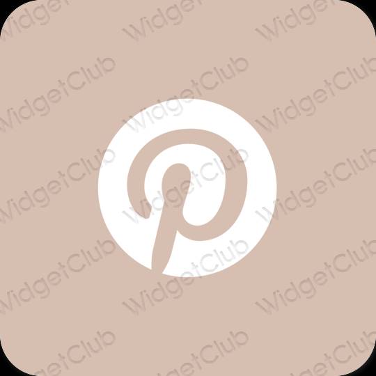 Æstetisk beige Pinterest app ikoner