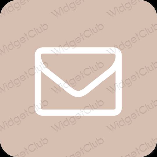 Esthétique beige Gmail icônes d'application