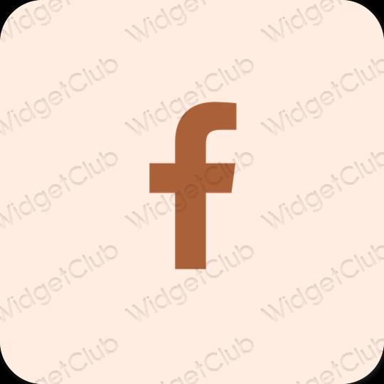 Estetisk beige Facebook app ikoner