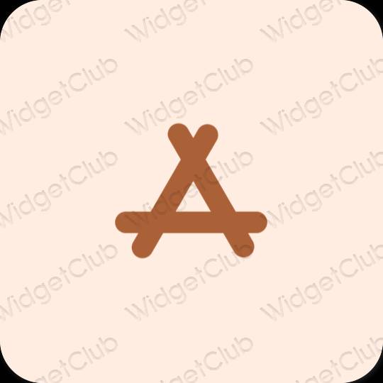 Estetický béžový AppStore ikony aplikací