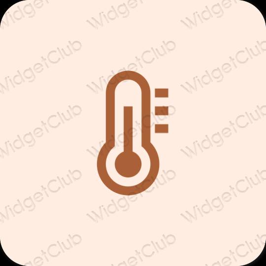 Æstetisk beige Weather app ikoner