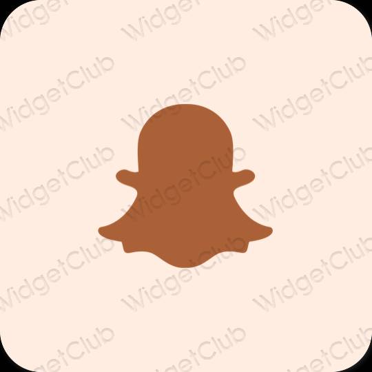 Естетичен бежово snapchat икони на приложения