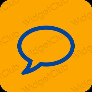 Estetski naranča Messages ikone aplikacija