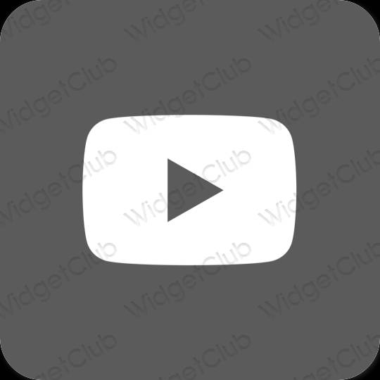 Estetsko siva Youtube ikone aplikacij