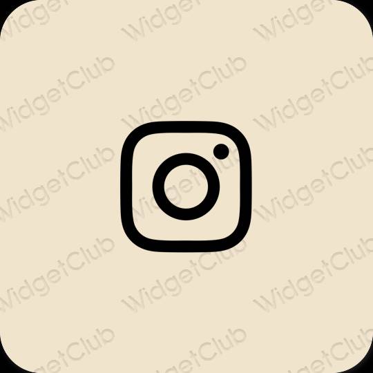 Estetik bej Instagram proqram nişanları