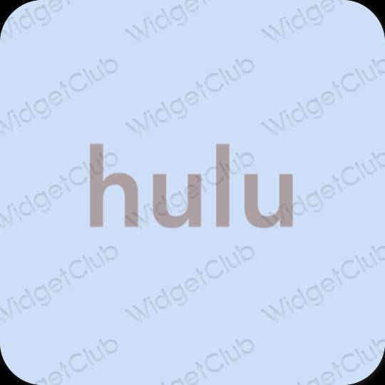 Stijlvol pastelblauw hulu app-pictogrammen