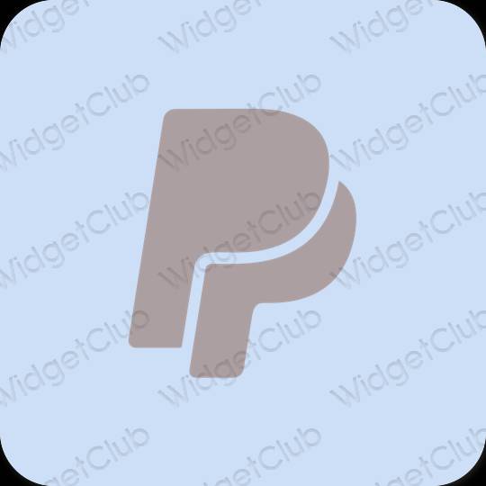 Estetski pastelno plava Paypal ikone aplikacija