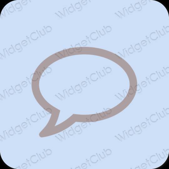 Estético azul pastel Messages iconos de aplicaciones