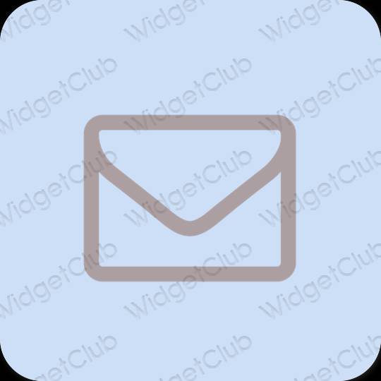 Esthétique mauve Mail icônes d'application