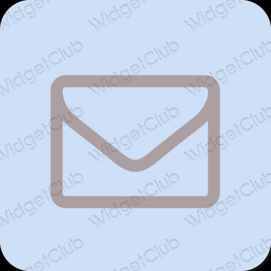 Estético azul pastel Mail iconos de aplicaciones
