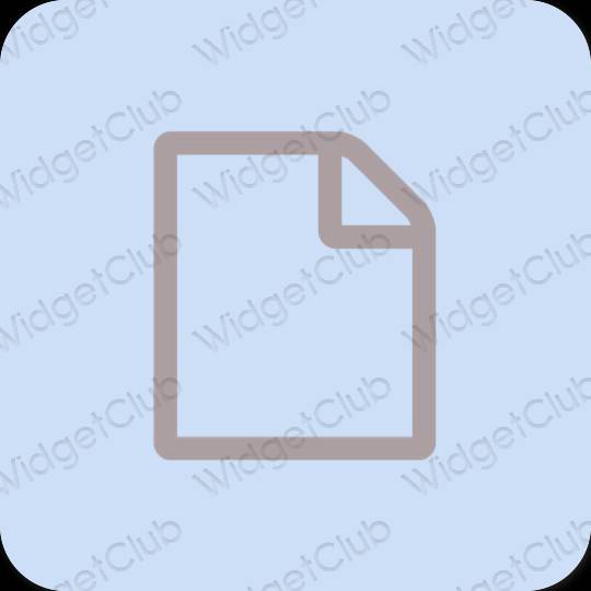 Естетичен лилаво Notes икони на приложения