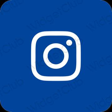 Estetsko modra Instagram ikone aplikacij