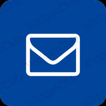 Æstetisk blå Mail app ikoner