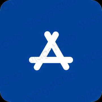 Estetyka niebieski AppStore ikony aplikacji