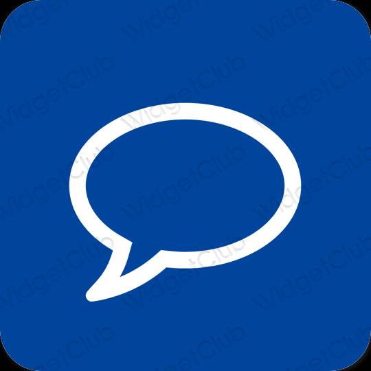 Estetik biru Messages ikon aplikasi