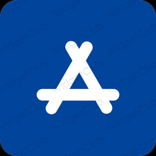 Estetyka niebieski AppStore ikony aplikacji