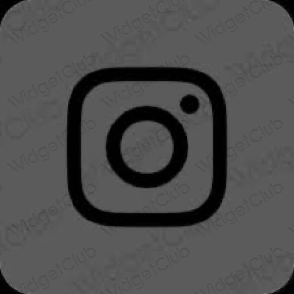 Ästhetisch grau Instagram App-Symbole