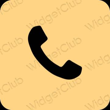 Estetik Portakal Phone uygulama simgeleri