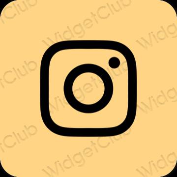 Esteettinen oranssi Instagram sovelluskuvakkeet
