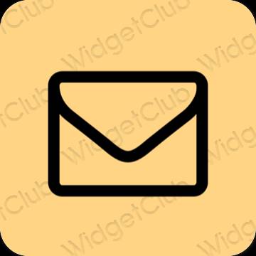 Estetik oren Mail ikon aplikasi