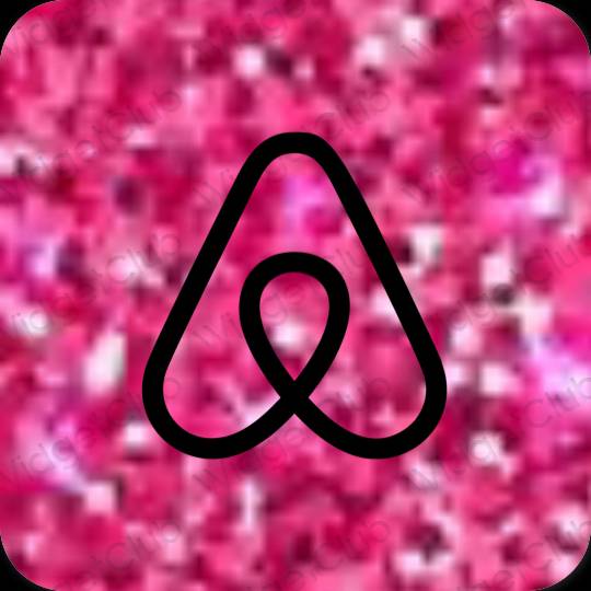 زیبایی شناسی سیاه Airbnb آیکون های برنامه