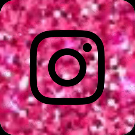 Æstetisk sort Instagram app ikoner