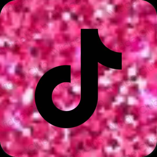 Ästhetisch Schwarz TikTok App-Symbole