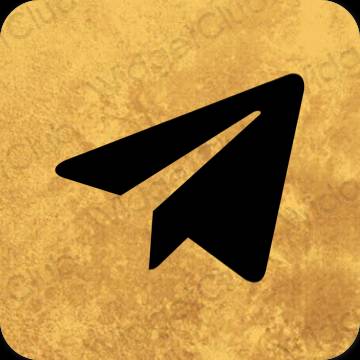 Ikon apl Telegram Estetik