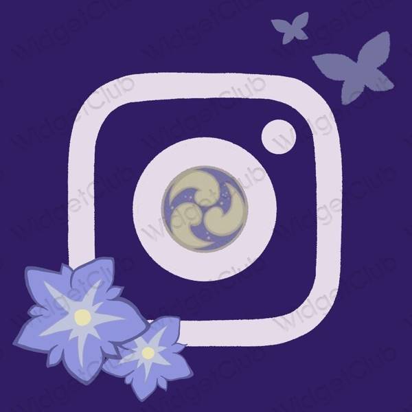 Estetické Fialová Instagram ikony aplikácií