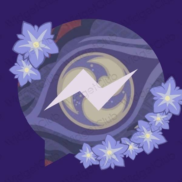 審美的 紫色的 Messenger 應用程序圖標