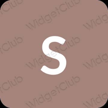 Estetski smeđa SHEIN ikone aplikacija