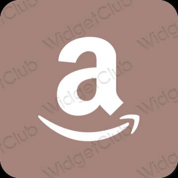 Esthétique brun Amazon icônes d'application