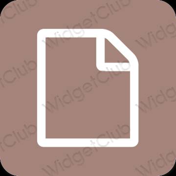 Stijlvol bruin Files app-pictogrammen
