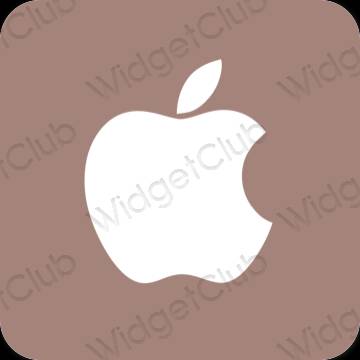 Estetsko rjav Apple Store ikone aplikacij