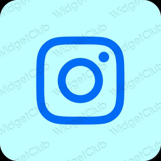 Estetic albastru pastel Instagram pictogramele aplicației