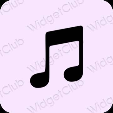 Estetsko vijolična Music ikone aplikacij