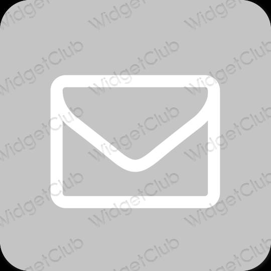 Естетичен сиво Mail икони на приложения