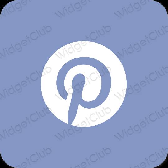 Æstetisk pastel blå Pinterest app ikoner